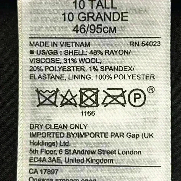 Banana Republic Dress Women’s Size 10T Plaid Sheath Wool Blend - Picture 5 of 8